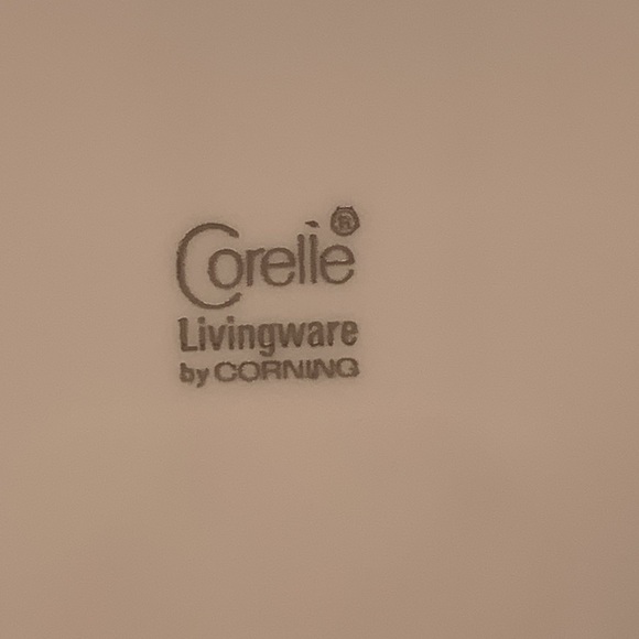 Set of 4 CORELLE Livingware by Corning dinner plates.  Blue snowflake design. - Picture 2 of 4